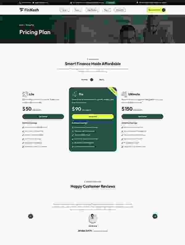 Landing-Pricing plan